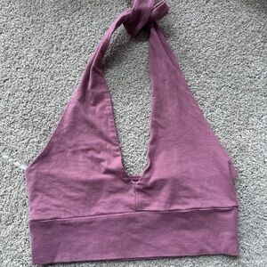 Aeropostale cropped Mauve halter top